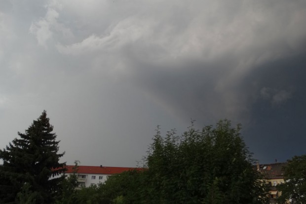 Unwetter am Abend des 22. Juli 2015 über Leipzig. Foto: Patrick Kulow