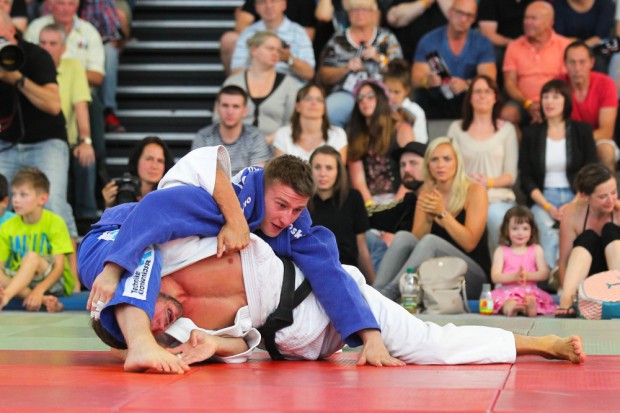 8. Kampf, bis 90 kg: Hannes Conrad (JCL) besiegt Till Müller (Speyer) nach Wertungen. (Gesamtstand 6:2). Foto: Jan Kaefer