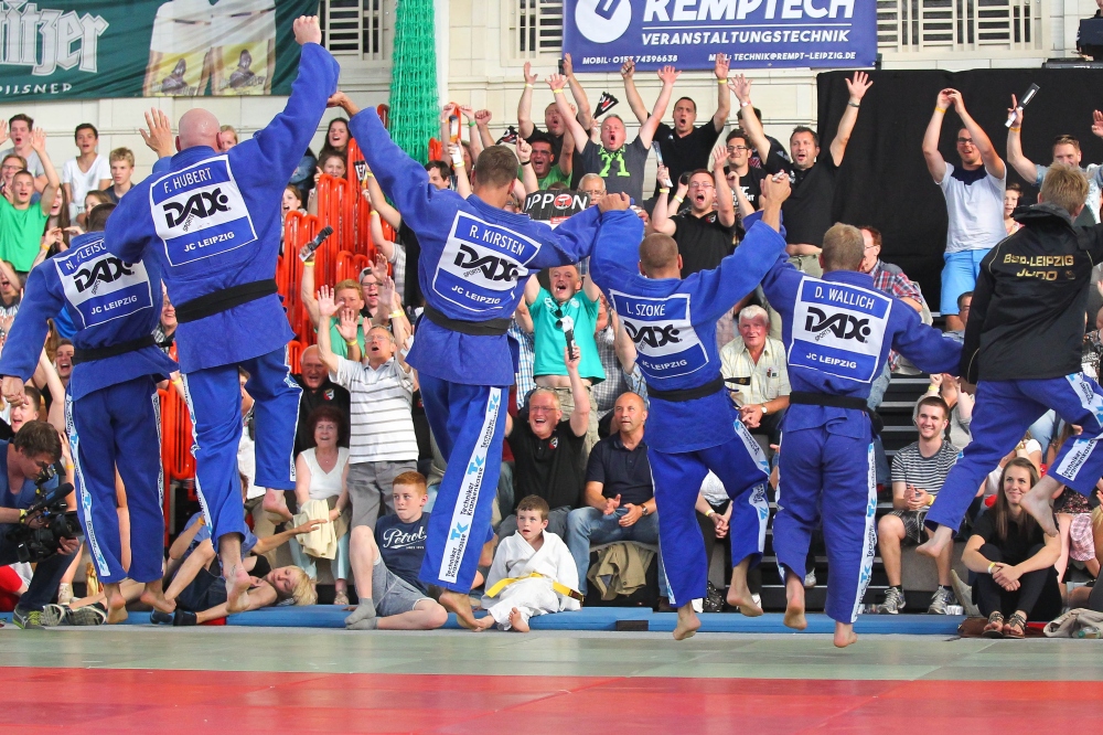 Geschafft: Der JC Leipzig hat sich die Teilnahme am Playoff-Viertelfinale erkämpft. Foto: Jan Kaefer