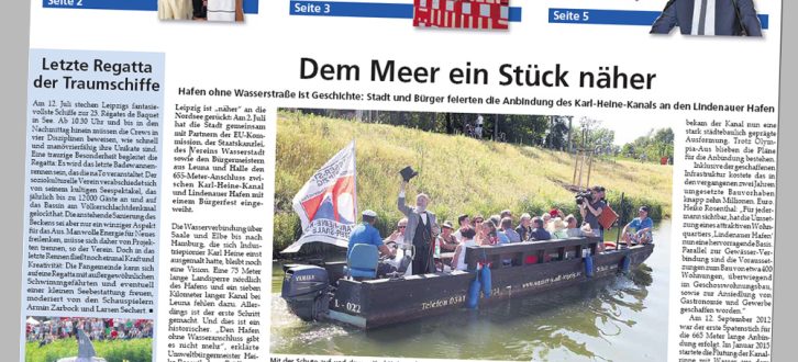 Leipziger Amtsblatt vom 11. Juli: Dem Meer ein Stück näher. Repro: L-IZ