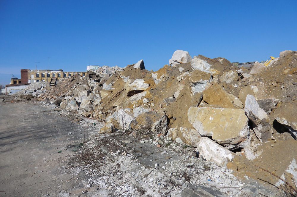 Abbruch-Schutt in Leipzig-Plagwitz. Foto: Marko Hofmann