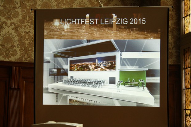 Erste Visualisierung: So könnte die Bühne zum Lichtfest 2015 aussehen. Foto: Ralf Julke