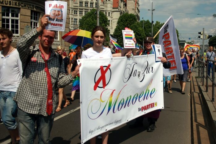 Die Partei forderte die Monoehe. Foto: Alexander Böhm