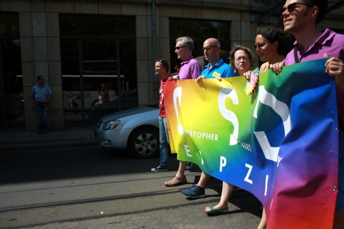 Fronttransparent des CSD. Foto: Alexander Böhm