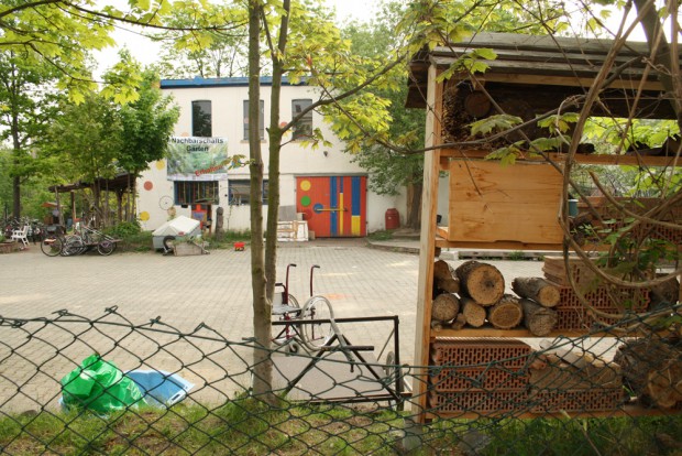 Das Radhaus in den Nachbarschaftsgärten. Foto: Ralf Julke