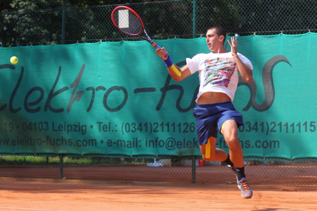 Lokalmatador Leonardo Kirche (Leipziger TC) steht im Finale der ISM. Foto: Jan Kaefer