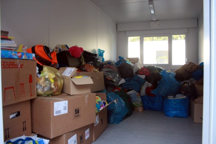 Nicht nur ein Container wurde mit Sachspenden gefüllt. Foto: Alexander Böhm