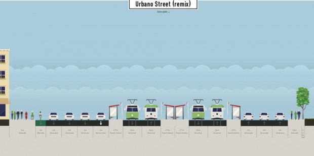 Die heutige Verkehrsraumaufteilung vor dem Hauptbahnhof. Grafik: Alexander John / ADFC Leipzig