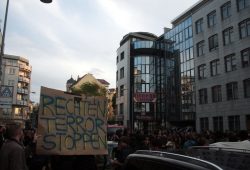 "Rechten Terror stoppen" forderten die Demonstranten. Foto: Alexander Böhm