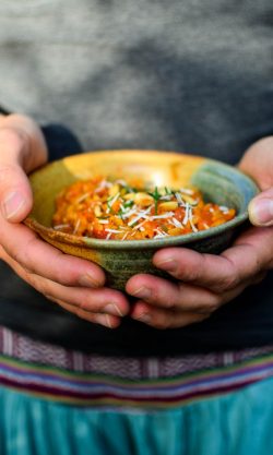 Fruchtiges Tomatenrisotto. Foto: Maike Klose