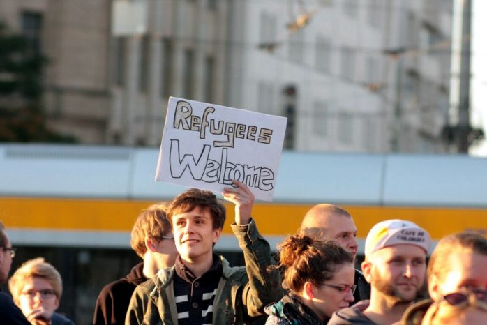 Refugees Welcome. Foto: L-IZ.de