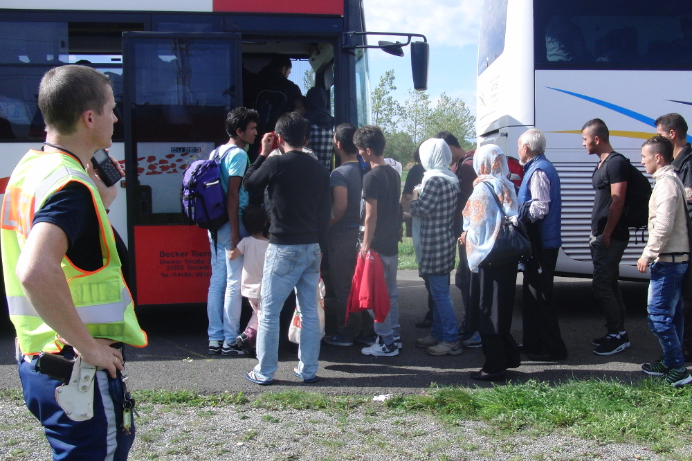 Ankunft von Flüchtlingen in Leipzig. Foto: René Loch
