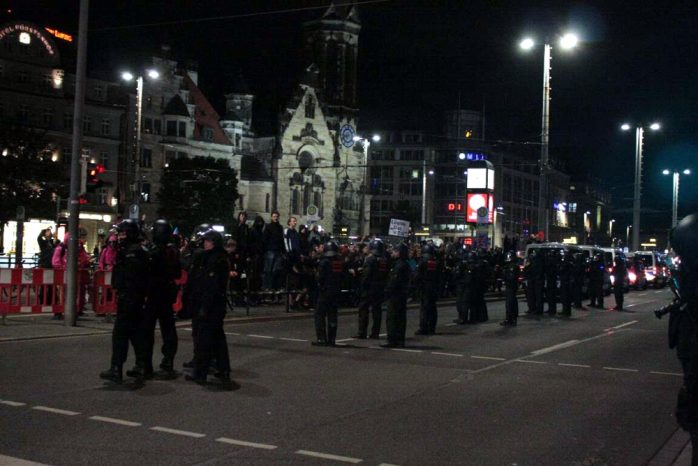 Gegenprotest am Goerdelerring. Foto: L-IZ.de