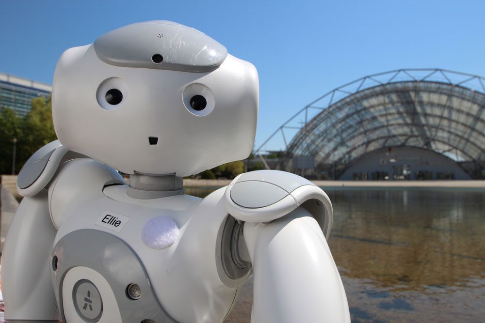 Siegertyp: "Ellie" aus dem Nao-Team der HTWK Leipzig ist von 2. bis 4. Oktober auf der Leipziger Messe zu Gast. Die erfolgreichen Fußball-Roboter der Leipziger Hochschule bereiten sich während der modell-hobby-spiel bei einem Freundschaftsturnier auf die Roboterfußball-WM 2016 vor. Austragungsort dieses Events ist dann ebenfalls die Leipziger Messe. Foto: Leipziger Messe