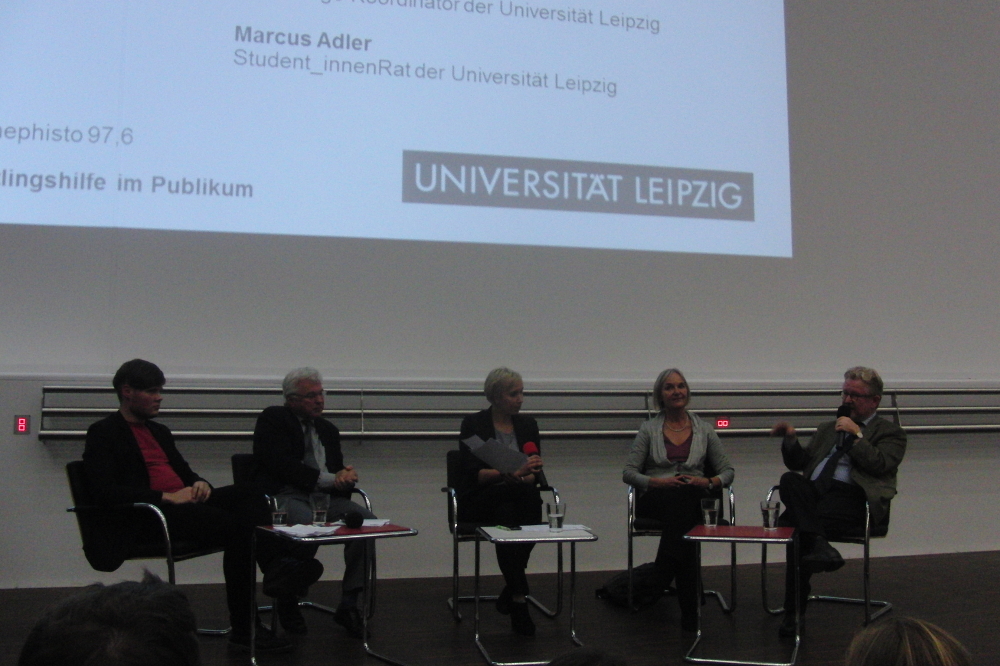 Donnerstagsdiskurs an der Uni Leipzig zum Thema Flüchtlinge. Foto: René Loch