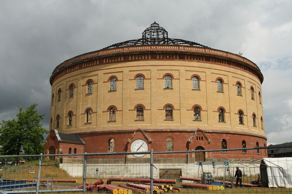 Möglicher Standort: das Gasometer an der Roscherstraße. Foto: Ralf Julke