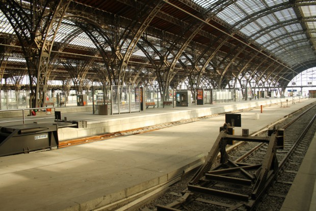Bahnhof ohne Züge: der Leipziger Hauptbahnhof am 25. September 2015. Foto: Ralf Julke
