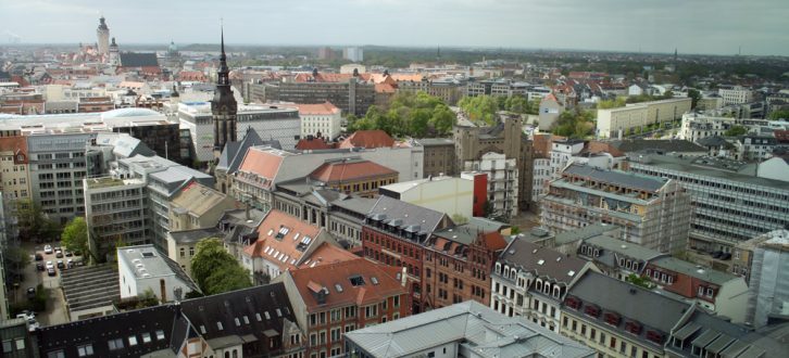 Blick auf Leipzig von oben.