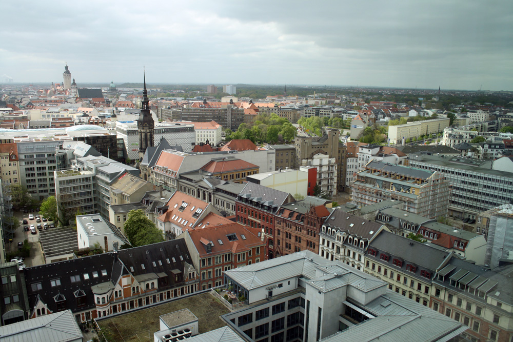 Blick auf Leipzig von oben.