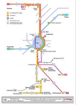 Die für den Nahverkehrsplan empfohlene Linienführung mit zusätzlichem Bus zum Cospudener See. Grafik: LTE