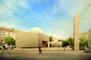 Der Siegerentwurf für die Ahmadiyya-Moschee. Visualisierung: Mustafa Ljaic