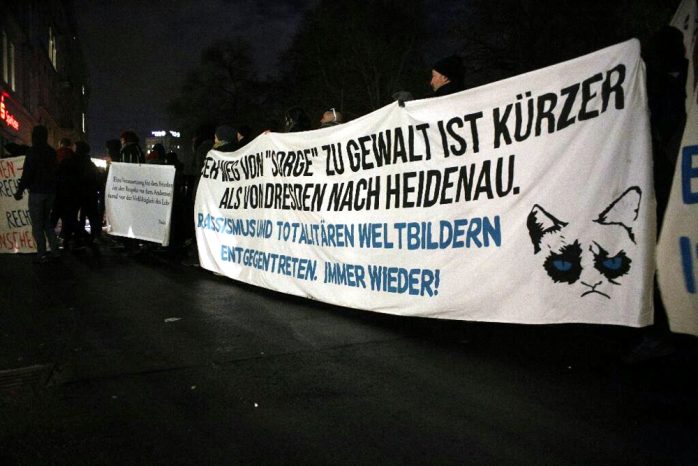 18:20 Uhr: Der Weg von Sorge zu Gewalt scheint kürzer als mancher denkt ... Foto: L-IZ.de