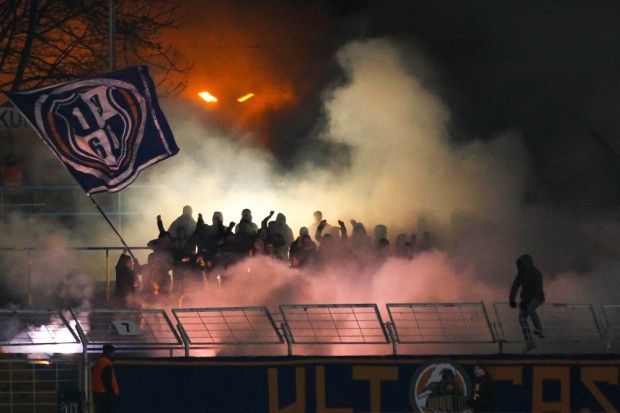 Auch den Lok-Ultras hat's gefallen. Foto: Jan Kaefer