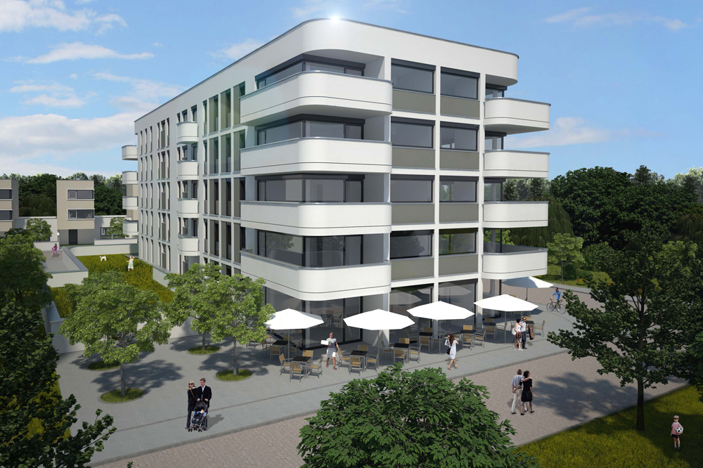 Der Entwurf des Leipziger Architekturbüros Augustin und Imkamp für die TOK Projekt GmbH. Visualisierung: Augustin und Imkamp