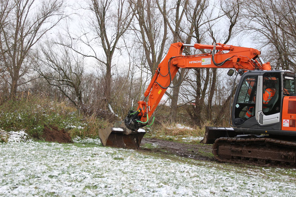An den ökologisch wertvollen Papitzer Lachen haben die Bauarbeiten für eine bessere Wasserversorgung begonnen. Foto: Maria Vlaic | NABU Sachsen
