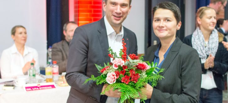 Martin Dulig bei der Wahl von Daniela Kolbe zur Generalsekretärin der Sachsen-SPD. Foto: SPD Sachsen/Julian Hoffmann
