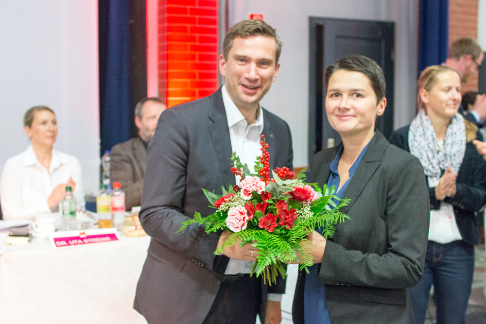 Martin Dulig bei der Wahl von Daniela Kolbe zur Generalsekretärin der Sachsen-SPD. Foto: SPD Sachsen/Julian Hoffmann