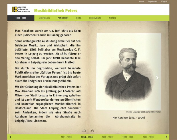 Der Gründer der Musikbibliothek: Max Abraham. Screenhot: L-IZ