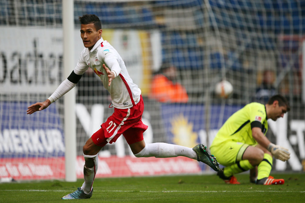 Davie Selke brachte RB Leipzig mit 1:0 in Führung. Foto: GEPA Pictures