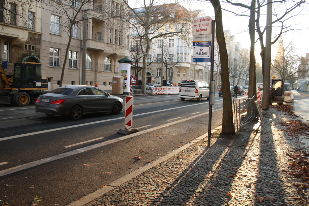 Ab 28. November in Betrieb: neue Haltestelle "Springerstraße" in der Gohliser Straße. Foto: Ralf Julke