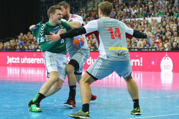 Christoph Steinert (#4, DHfK) war mit 7 Toren der erfolgreichste Spieler des Tages. Foto: Jan Kaefer