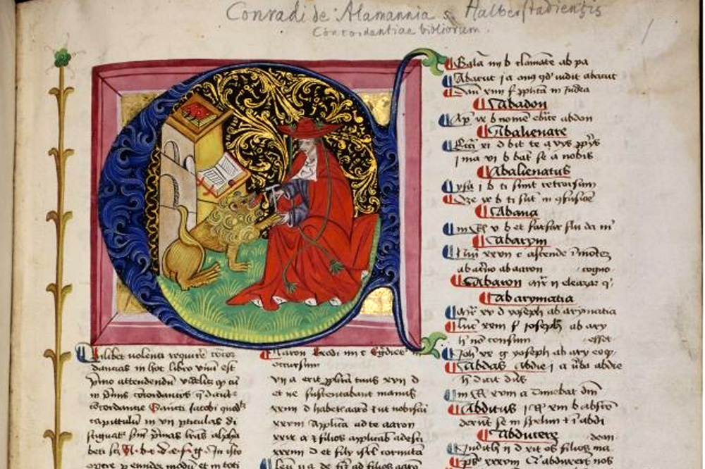Konrad von Halberstadt, Concordantiae Bibliae, Leipzig, wohl 1466. Foto: UB Leipzig