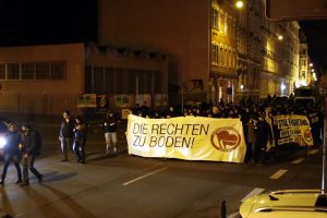 Demonstration zieht durch die Südvorstadt. Foto: Alexander Böhm