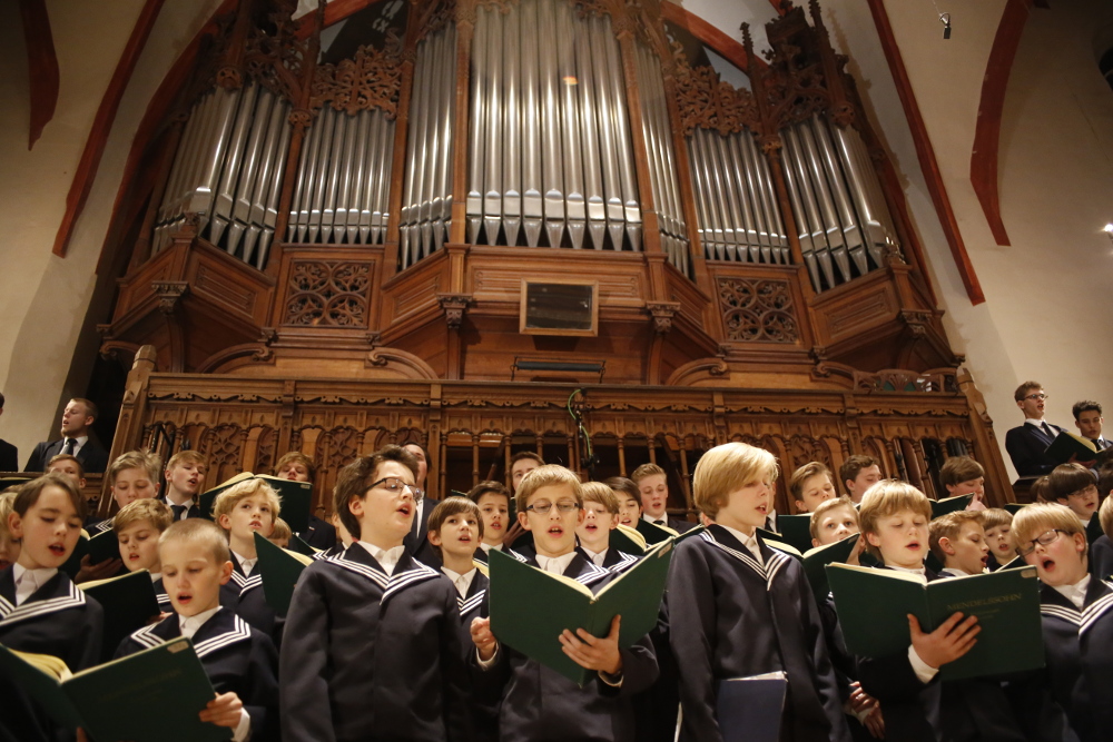Die Thomaner in der Thomaskirche. Foto: Alexander Böhm