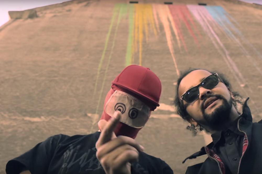 Katharsis (r) mit Gossenboss Zett (l) im Video Duke Nukem 3D. Foto: Katharsis Press