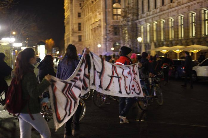 Nach der Demo endete die Besetzung. Foto: Marcus Fischer