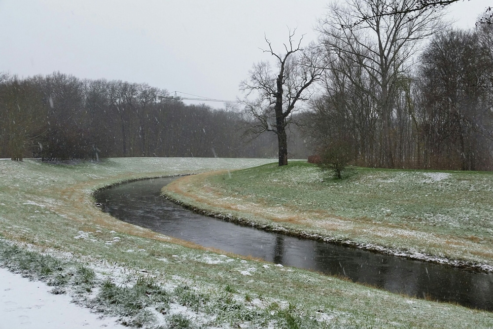 Die Nahle kurz vorm Auslassbauwerk an der Burgaue. Foto: Wolfgang Stoiber