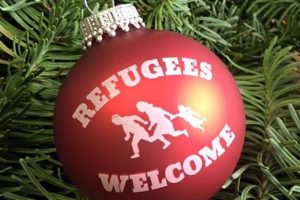 Die Refugees-Welcome-Weihnachtskugel. Foto: Refugees Welcome