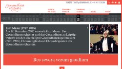 Gewandhaus-Homepage: Res severa verum gaudium. Screenshot: L-IZ