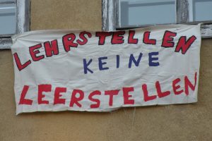 Leerstellen: Schülerprotest von 2012. Foto: Marko Hofmann