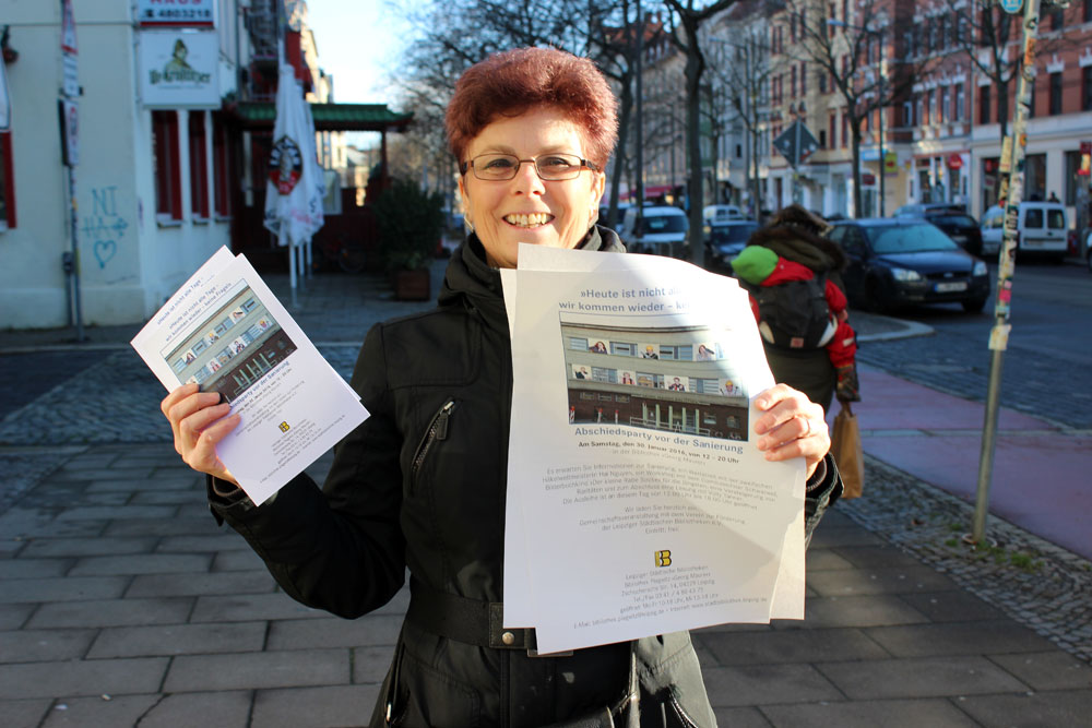 Frau Andruschow von der Georg Maurer Bibliothek Plagwitz. Foto: Volly Tanner
