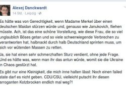 Der Beitrag über Merkel ließ das Fass überlaufen. Der Linken-Stadtrat am Sonntagabend, den 23.01.2016. Screenshot: Facebook