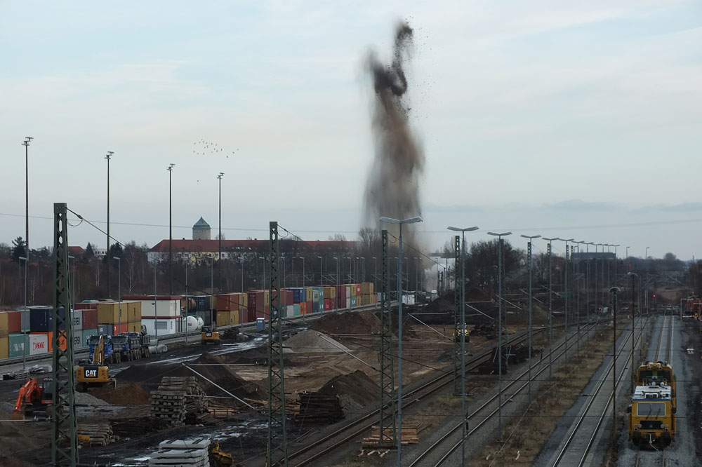 Bombensprengung in Leipzig-Wahren geglückt. Foto: PD Leipzgi