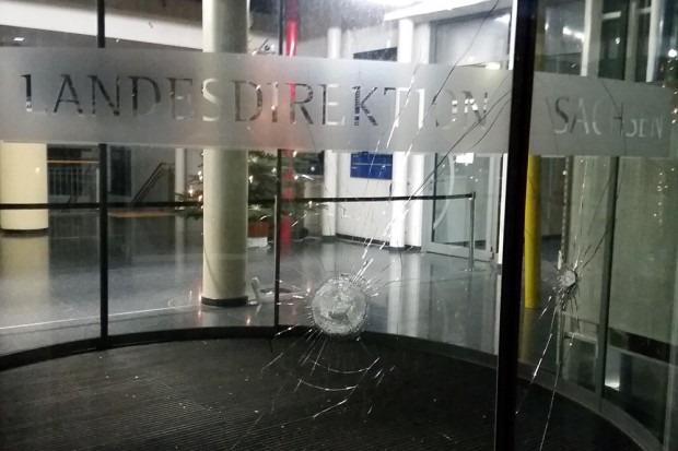 Landesdirektion Sachsen Leipzig. Steine an der Braustraße. Foto: L-IZ.de