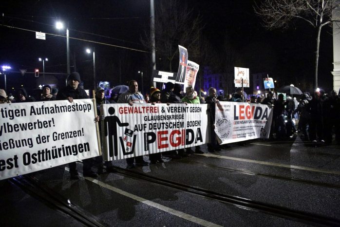 Legida beim fremdenfeindlichen Rundgang am 11. Januar. Foto: L-IZ.de