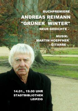 Einladungs-Postkarte zur Reimann-Lesung. Motiv: Andreas-Reimann-Gesellschaft